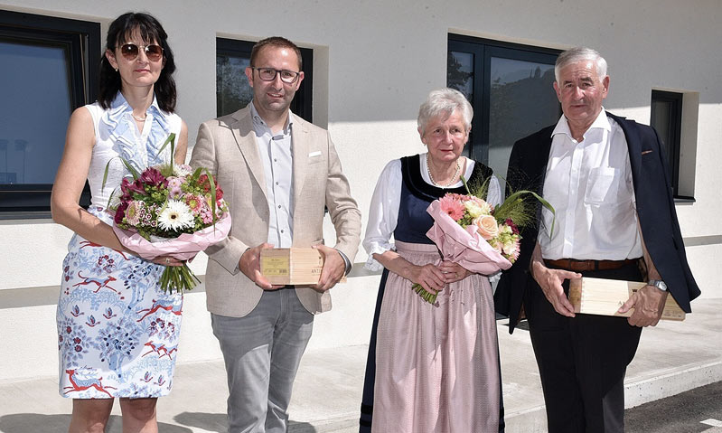 Foto: Investorenfamilie Seiwald: v.l.n.r: Geschwister Elisabeth Guggenberger und Christian Seiwald, mit Eltern Elisabeth und Friedl Seiwald. Foto @ Hans Jost